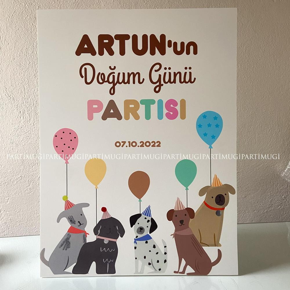 Köpek Temalı Karşılama Panosu