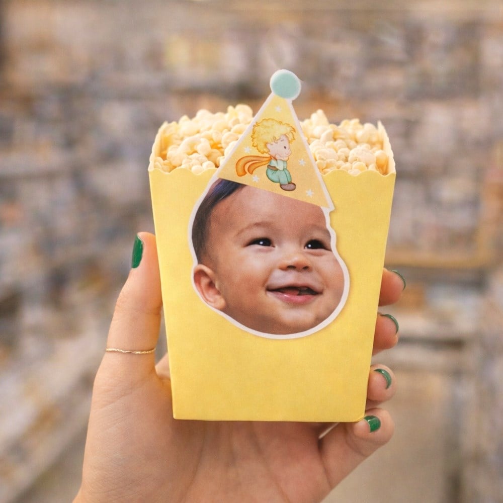 Küçük Prens Temalı Fotoğraflı Popcorn Kutusu
