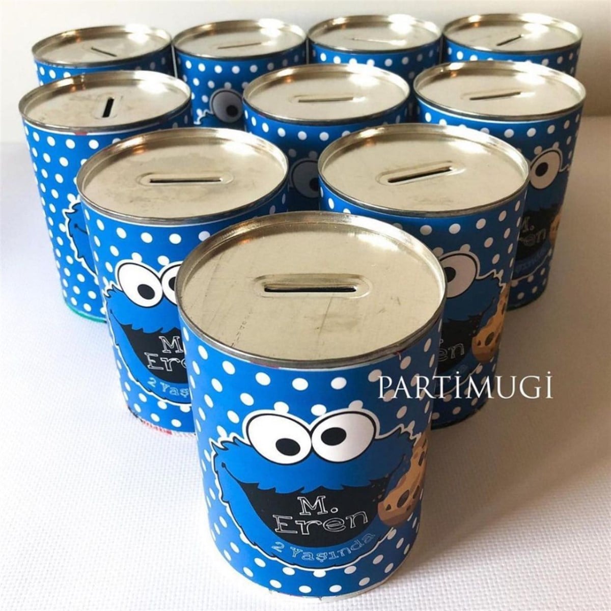 Kurabiye Canavarı Temalı Metal Kumbara