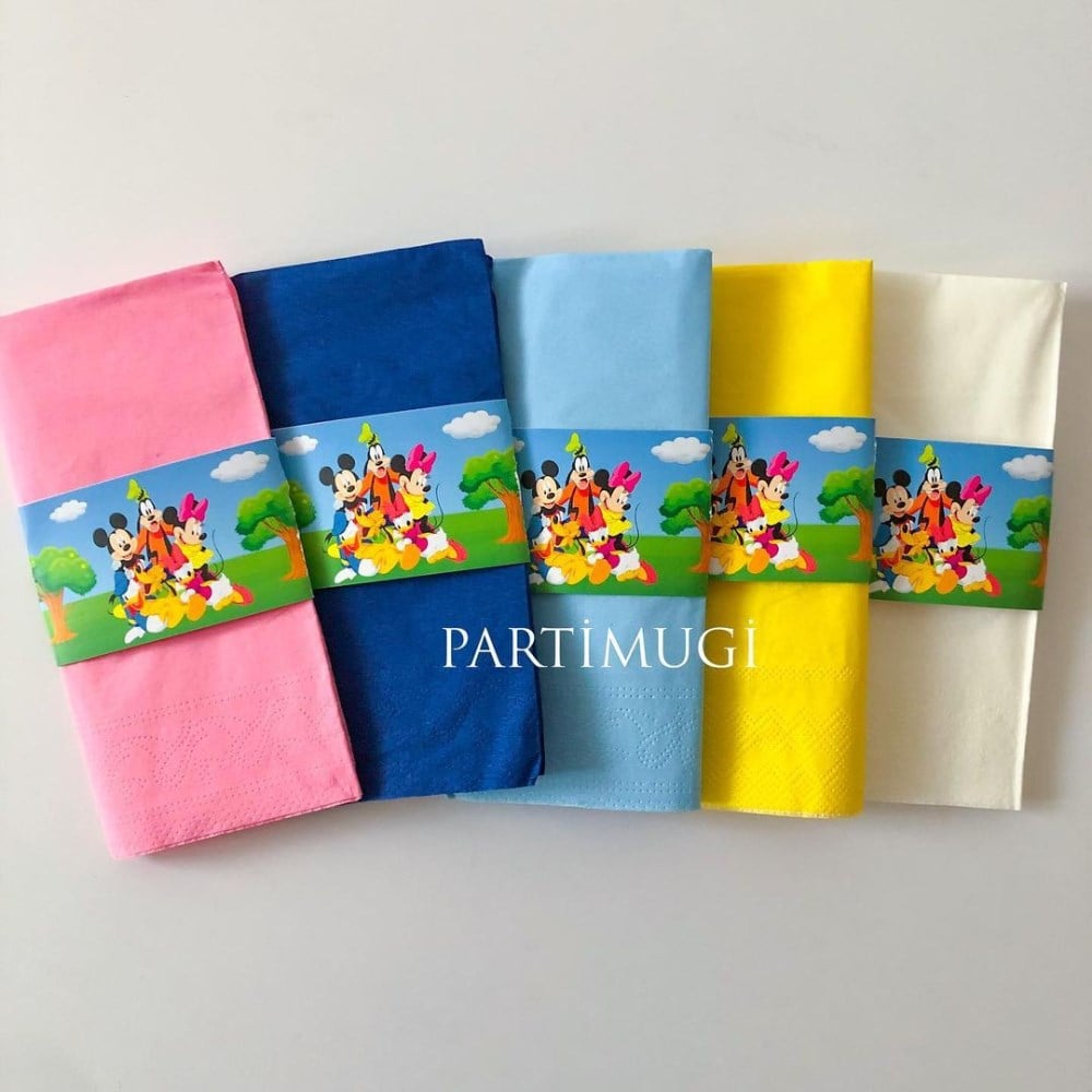 Mickey Mouse House Club Temalı Peçete Ve Sargısı