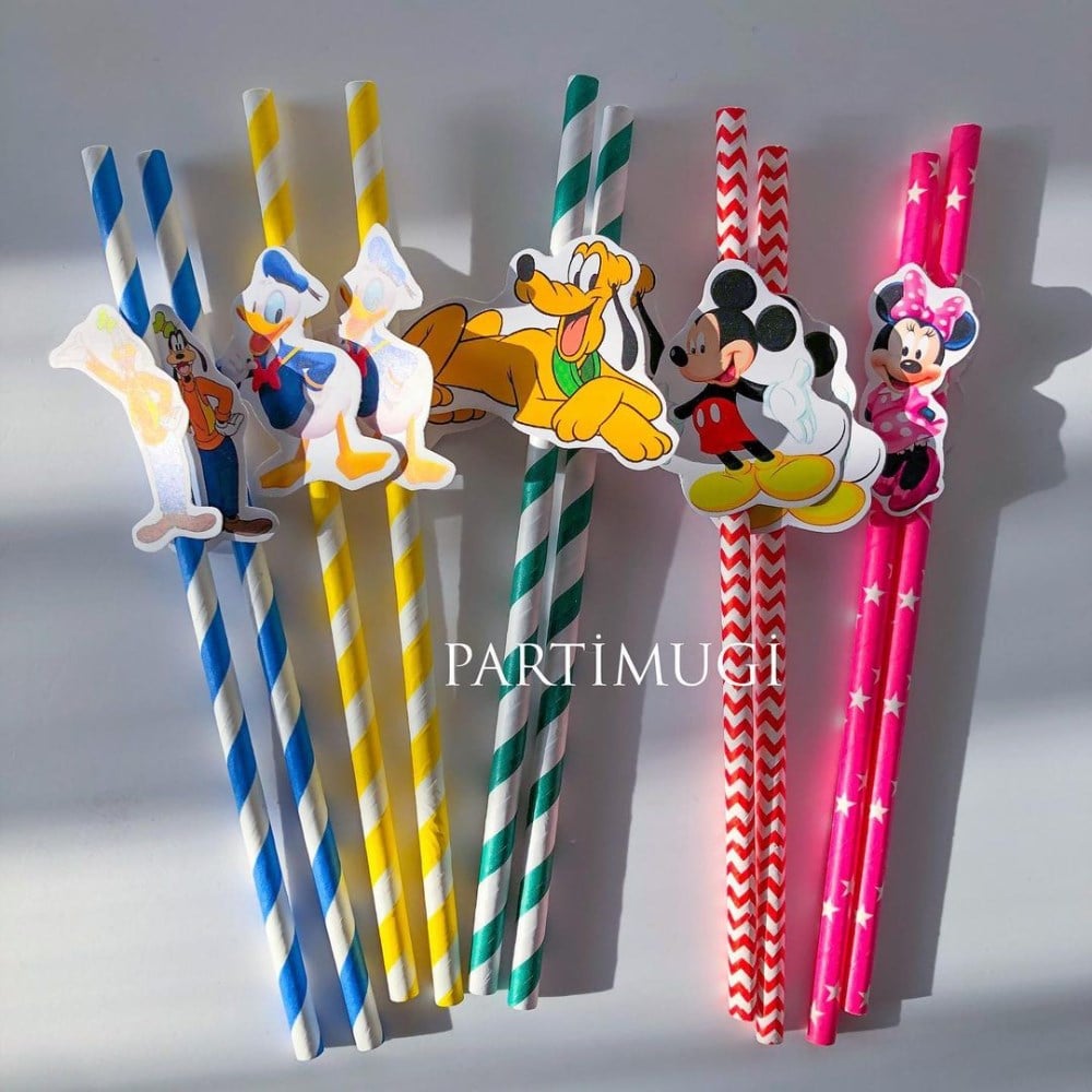 Mickey Mouse House Club Temalı Pipet