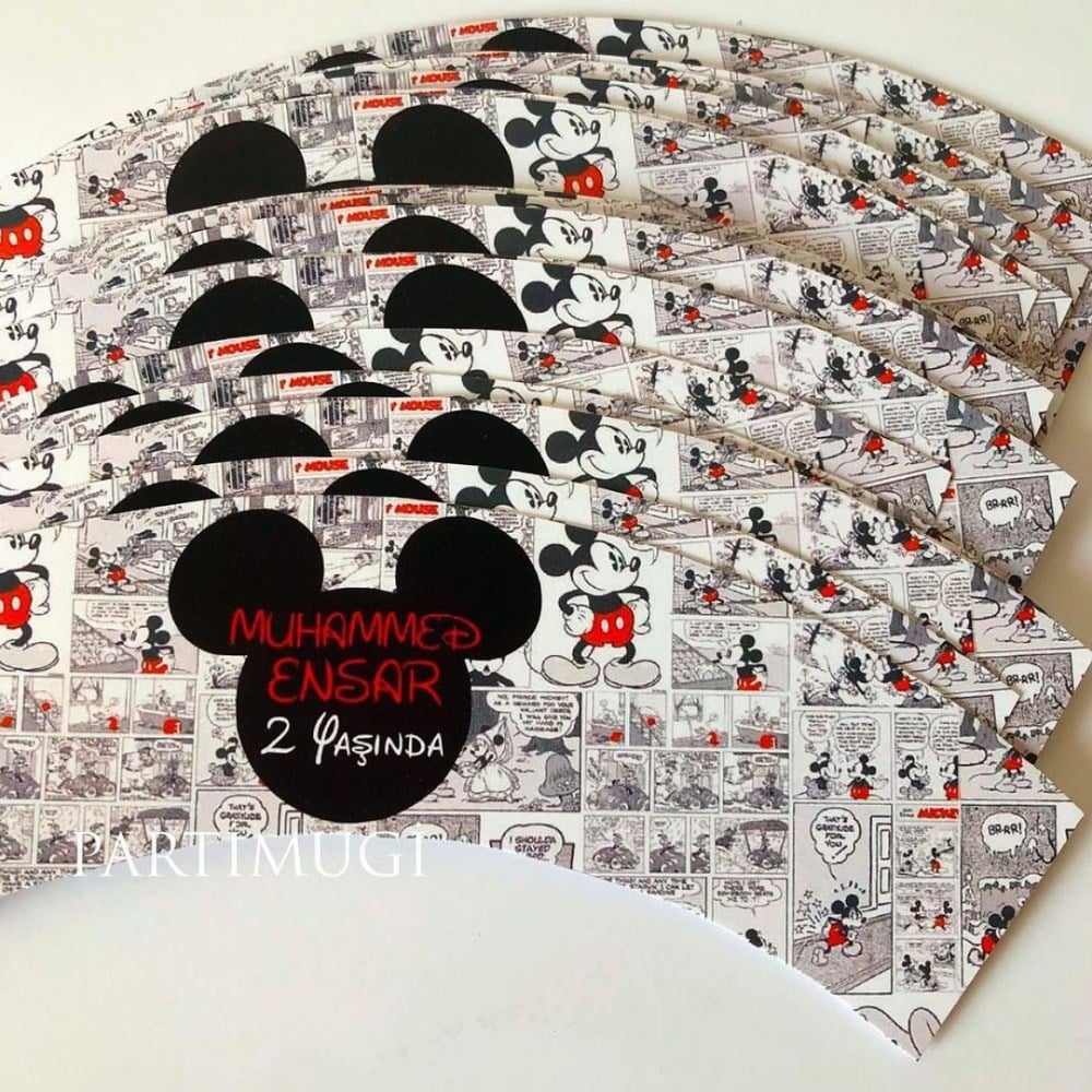 Mickey Mouse Temalı Cupcake Sargısı
