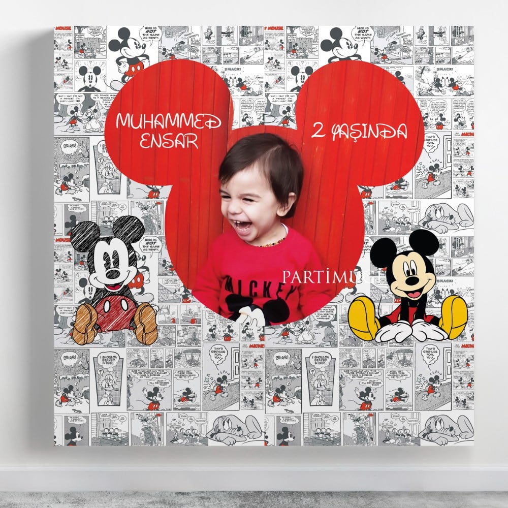Mickey Mouse Temalı Fotoğraflı Afiş Branda