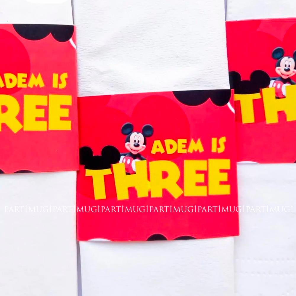 Mickey Mouse Temalı Peçete ve Sargısı