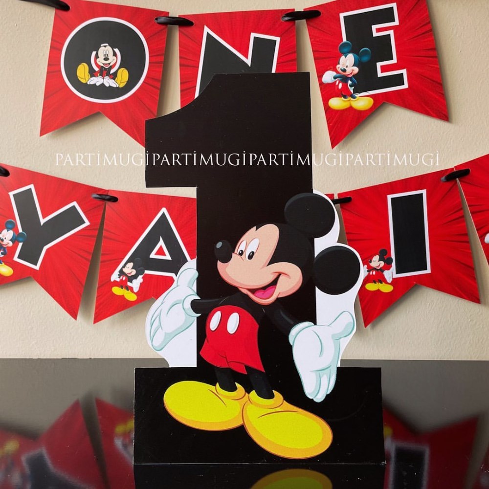 Mickey Mouse Temalı Rakam Maket