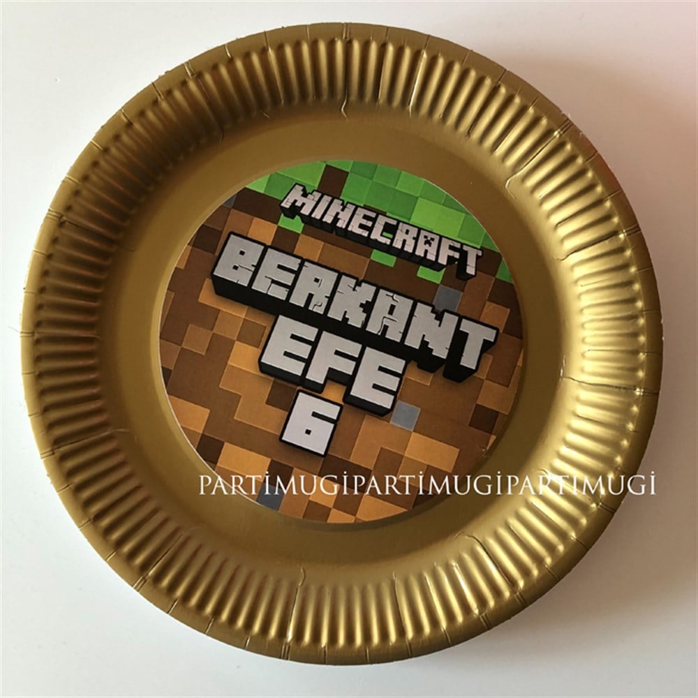 Minecraft Temalı Tabak