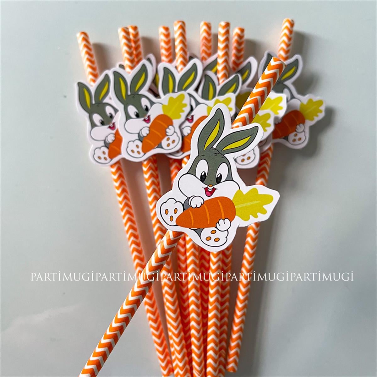 Minik Tavşan Diş Buğdayı Temalı Pipet