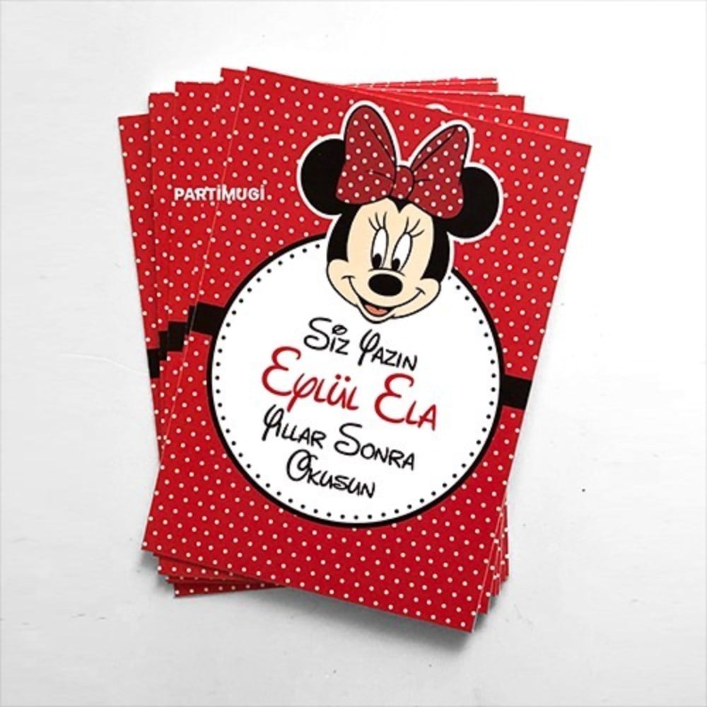 Minnie Mouse Temalı Anı Kartı