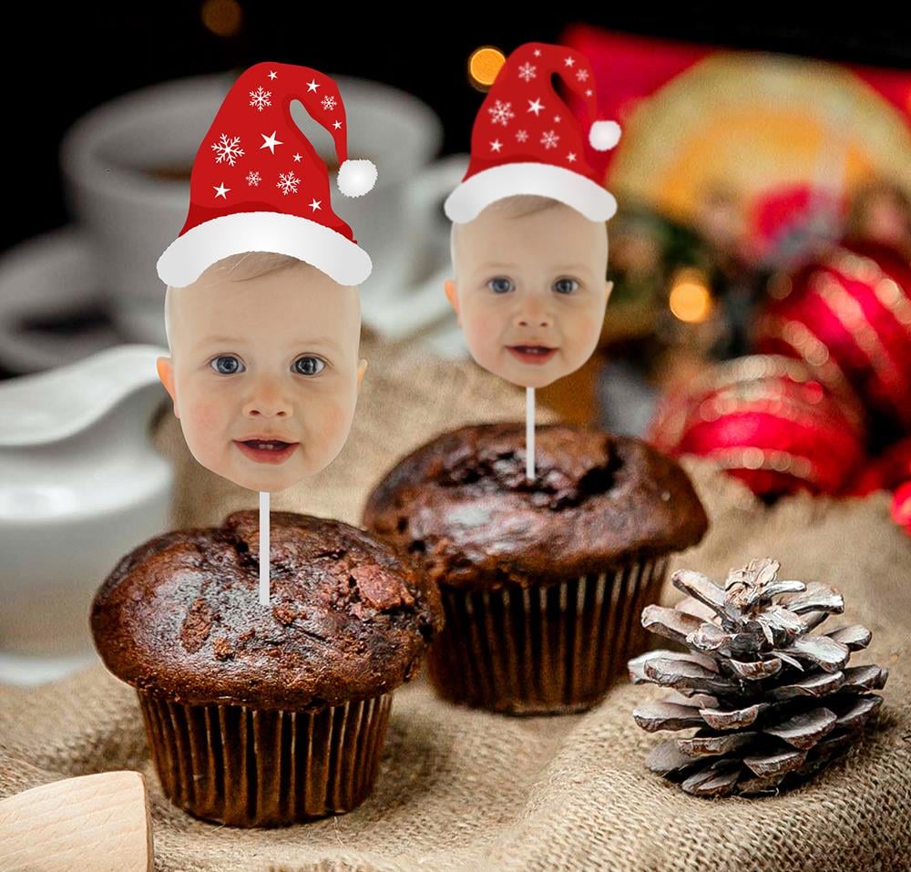 Noel Şapkalı Fotoğraflı Kürdan