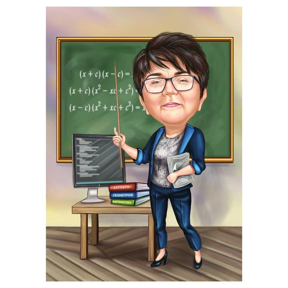 Öğretmenler Günü Karikatür Hediyelik Çerçeve 0011