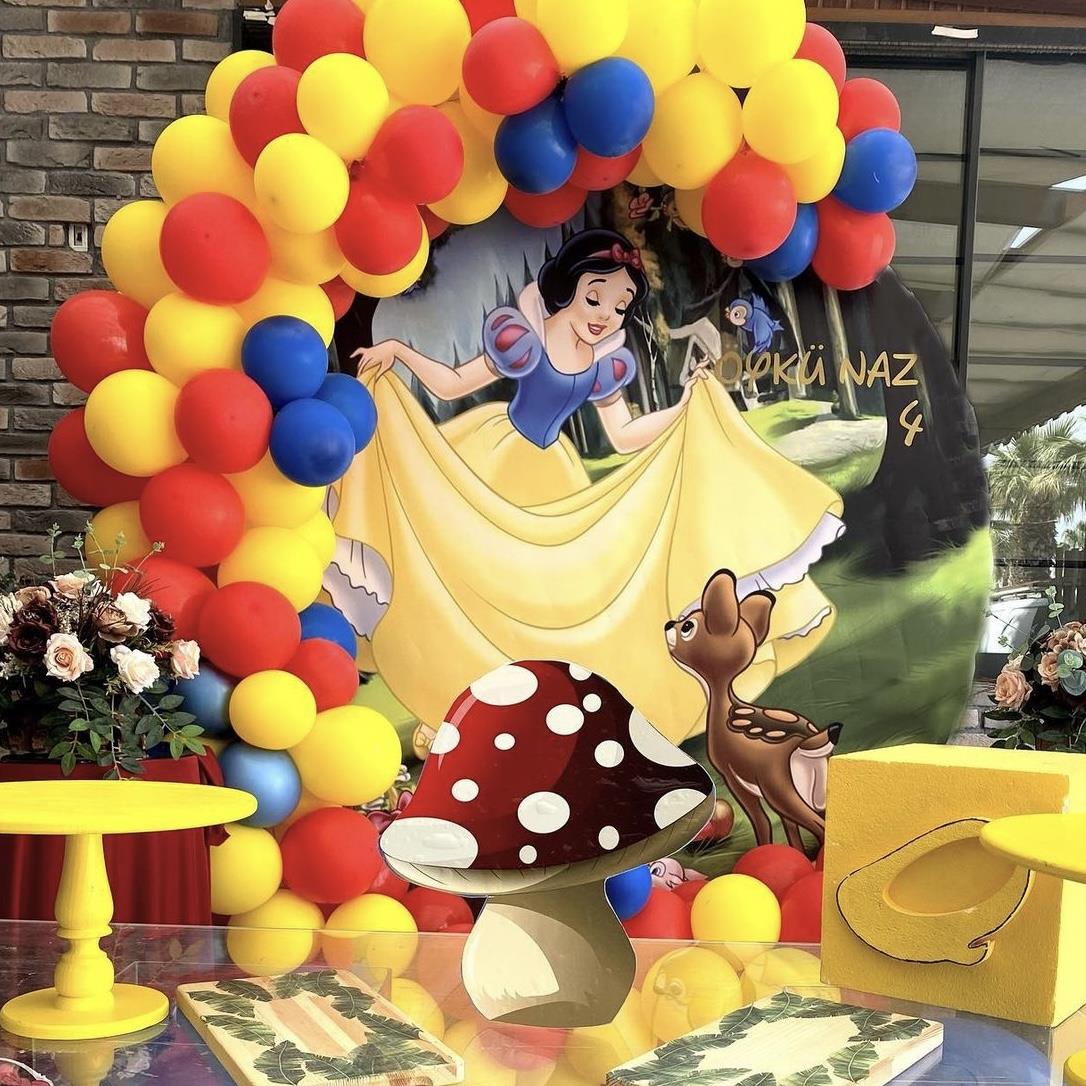 Pamuk Prenses 50 Adet Balon + Balon Zinciri Aparatı