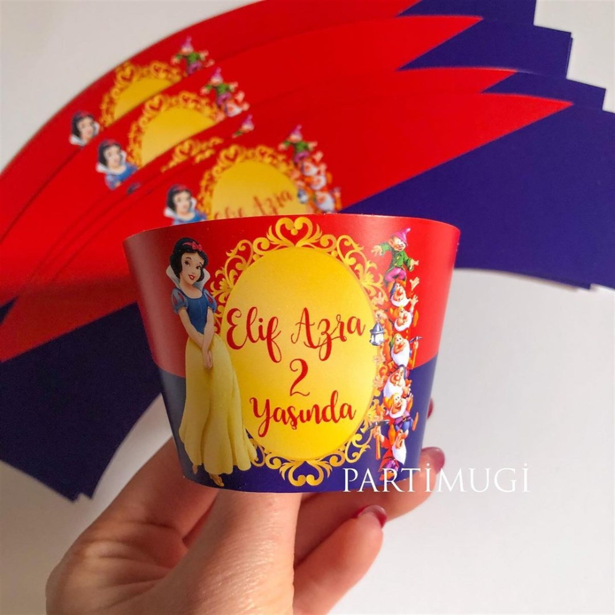 Pamuk Prenses Temalı Cupcake Sargısı