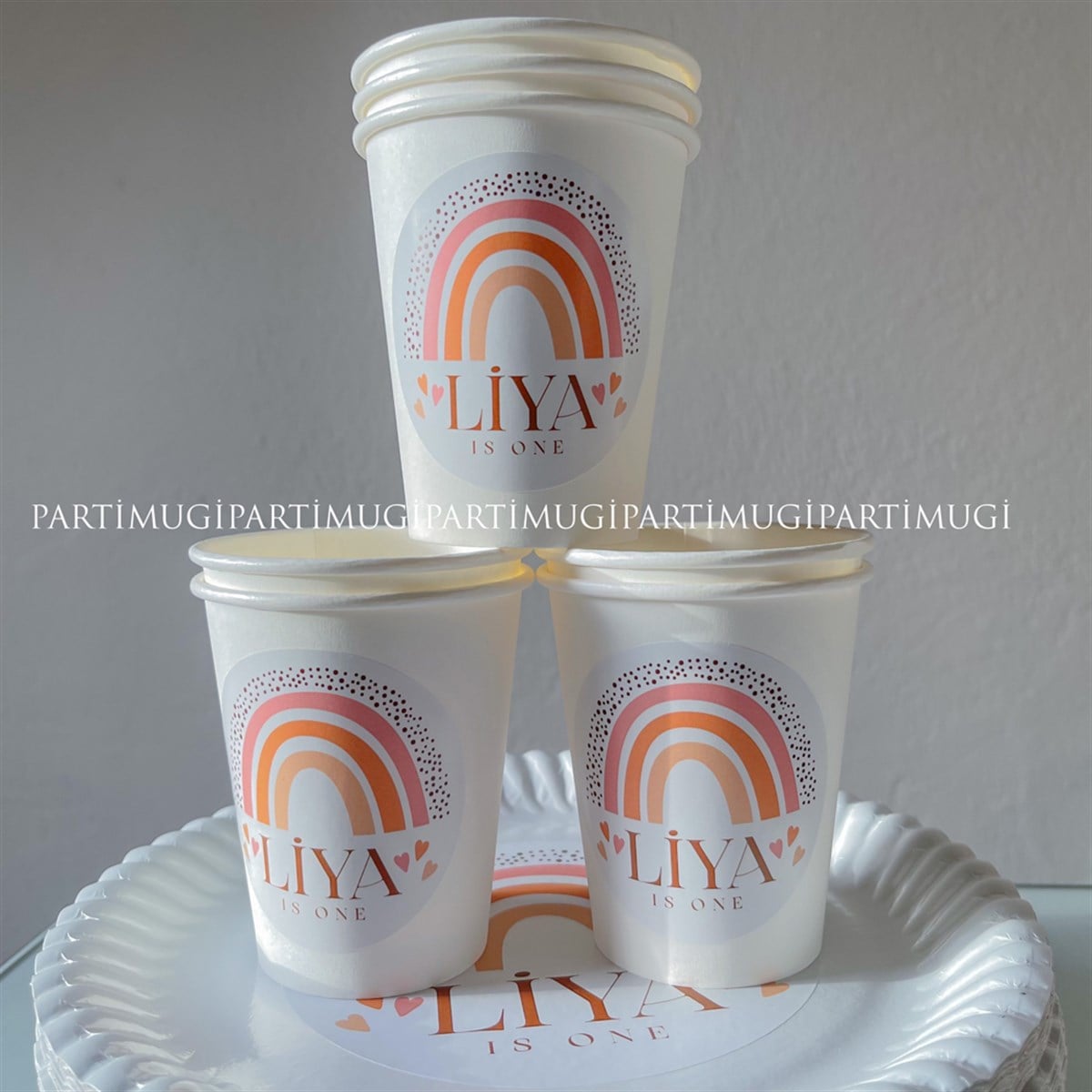 Pastel Gökkuşağı Temalı Bardak