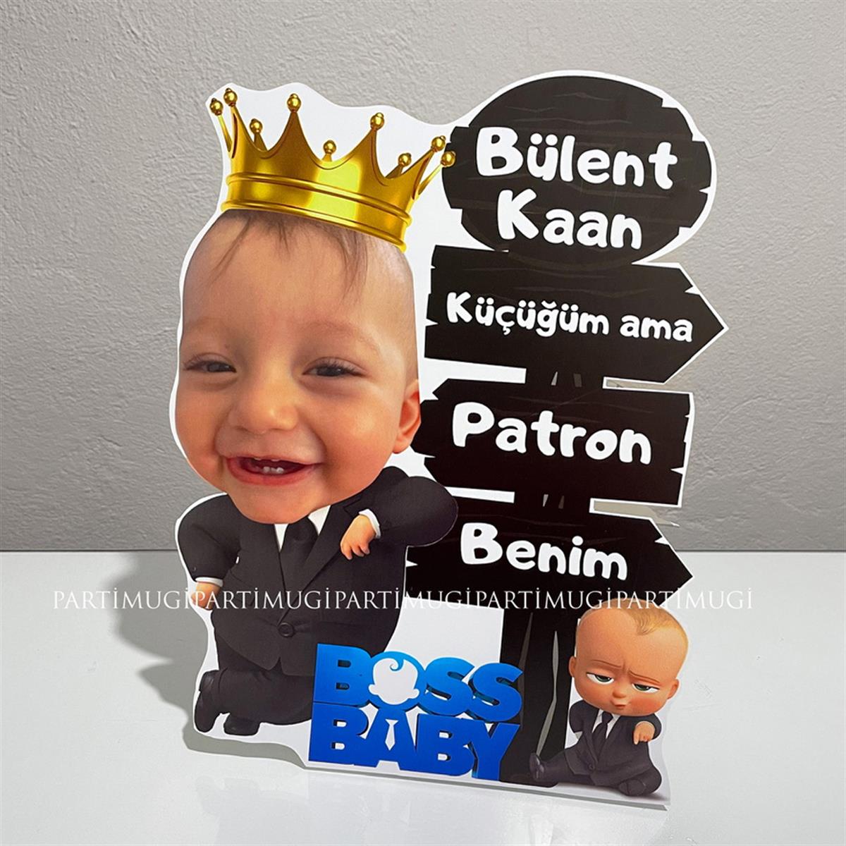 Patron Bebek Temalı Fotoğraflı Ayaklı Maket