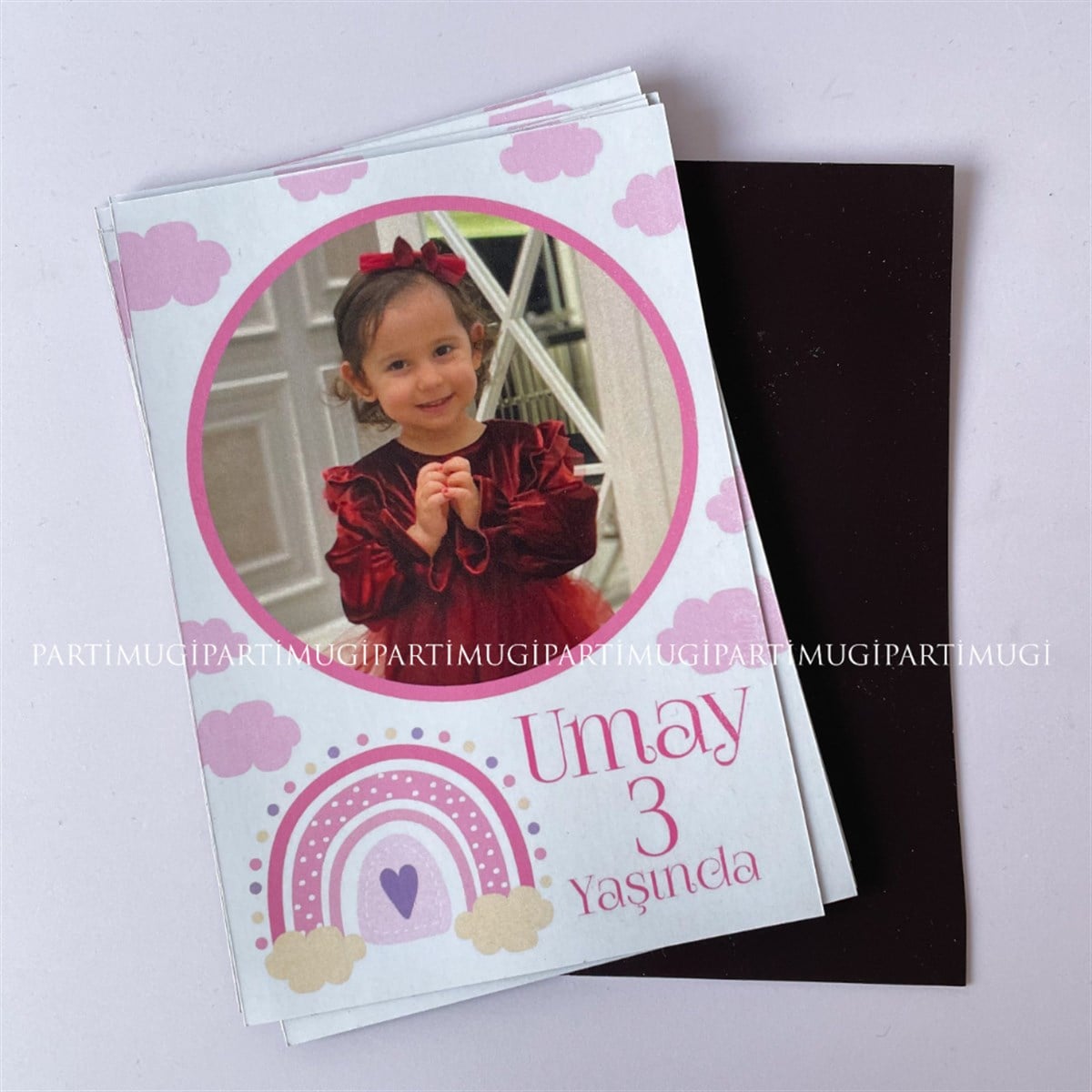 Pembe Gökkuşağı Temalı Magnet