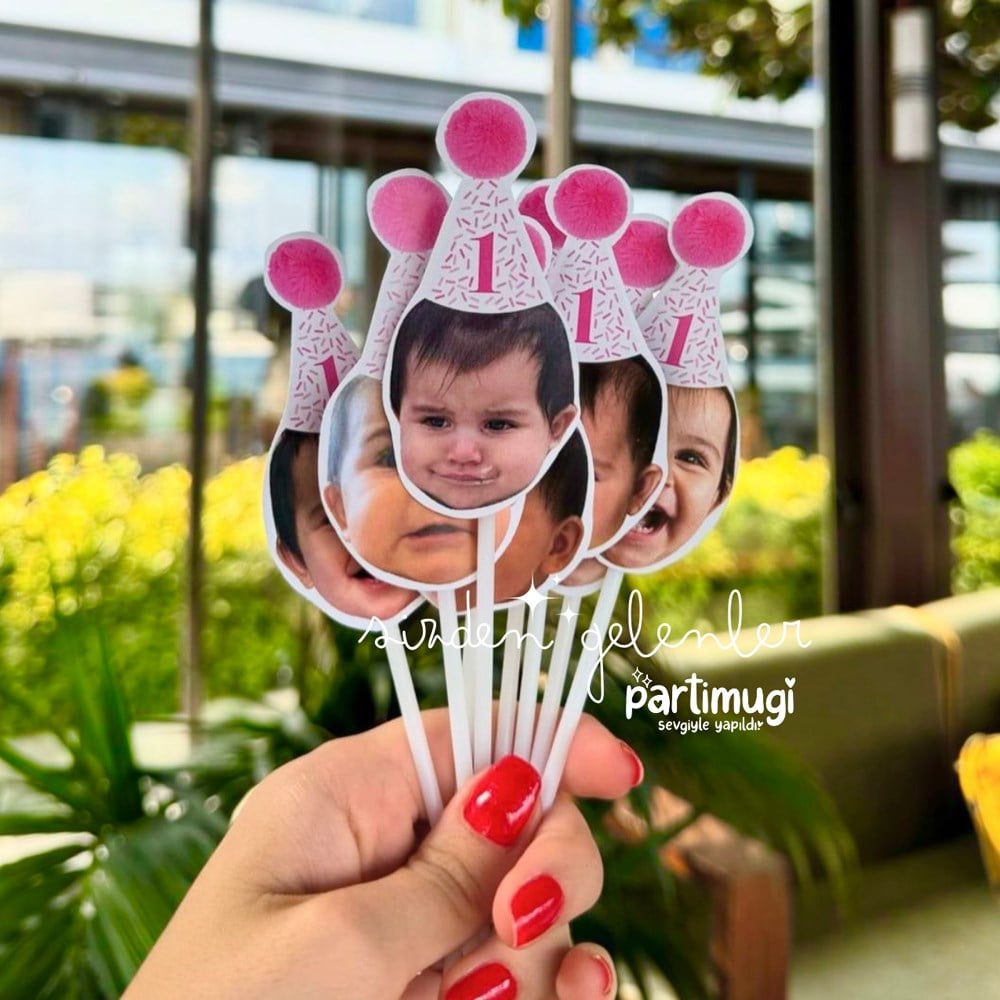 Pembe Şapkalı Fotoğraflı Kürdan