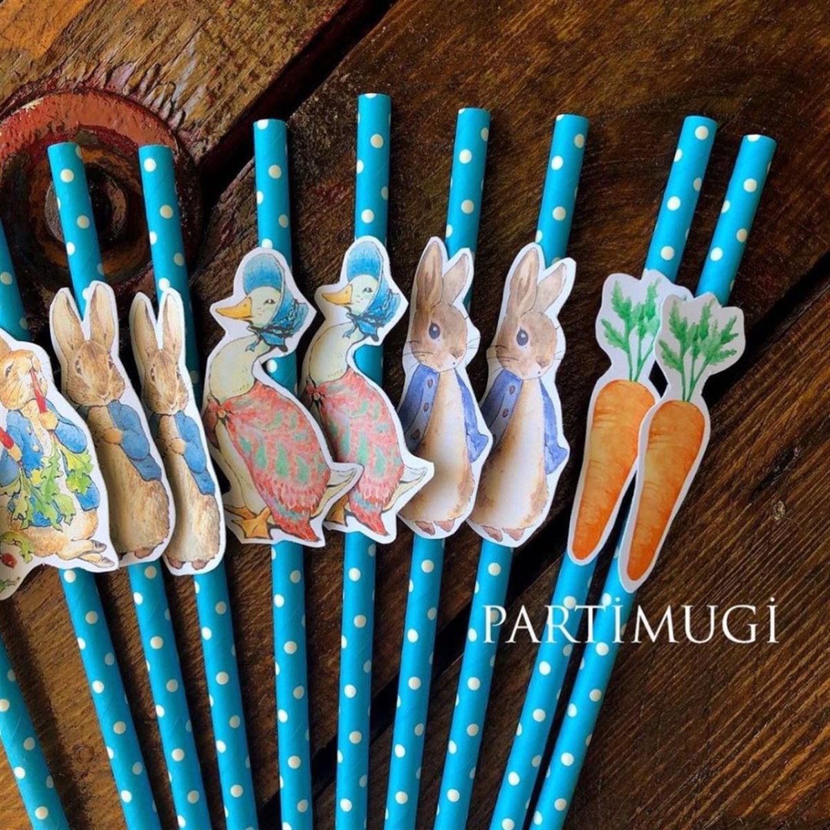 Peter Rabbit Temalı Pipet