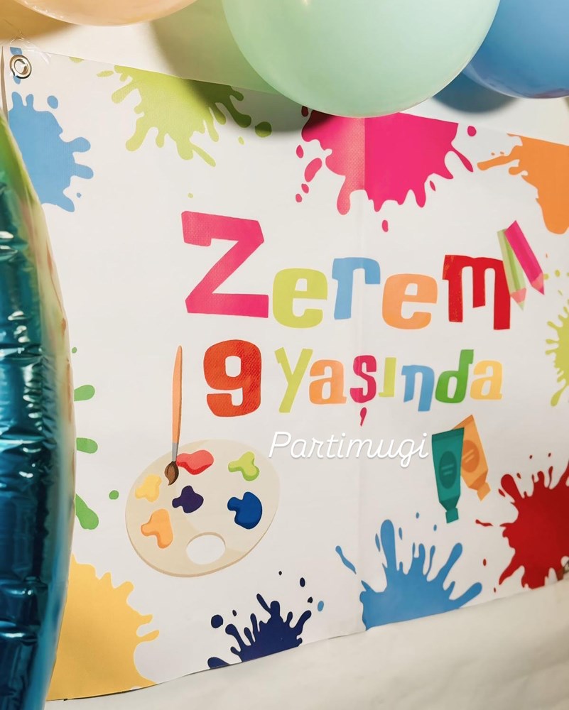 Ressam Temalı Eğlenceli Afiş Branda
