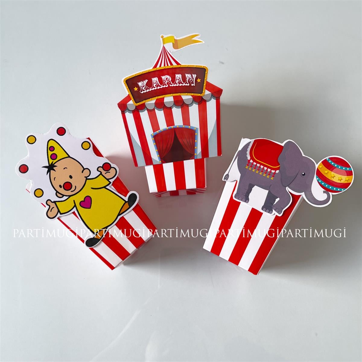 Sirk Temalı İsme Özel Popcorn Kutusu