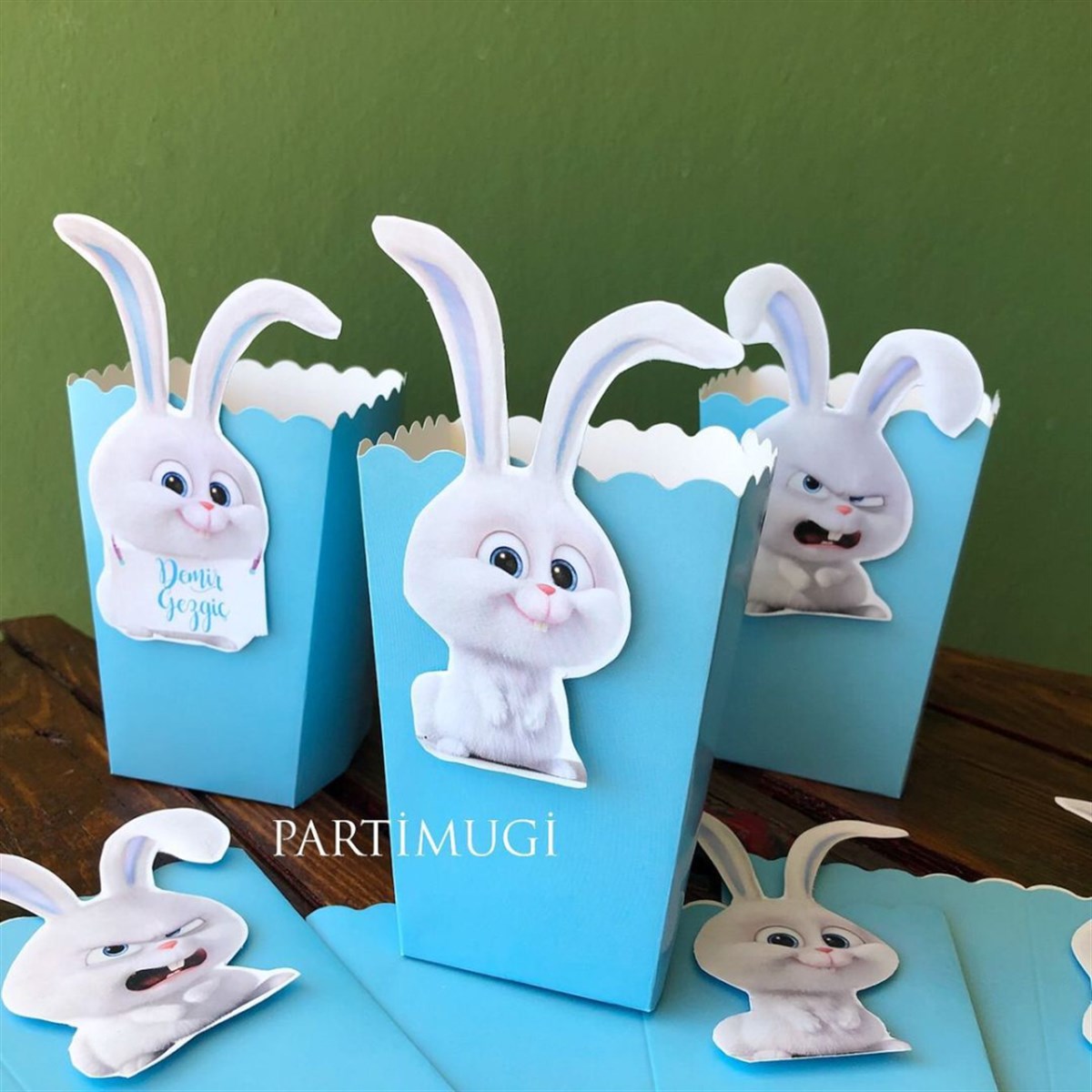 Snowy Rabbit Temalı Popcorn Kutusu