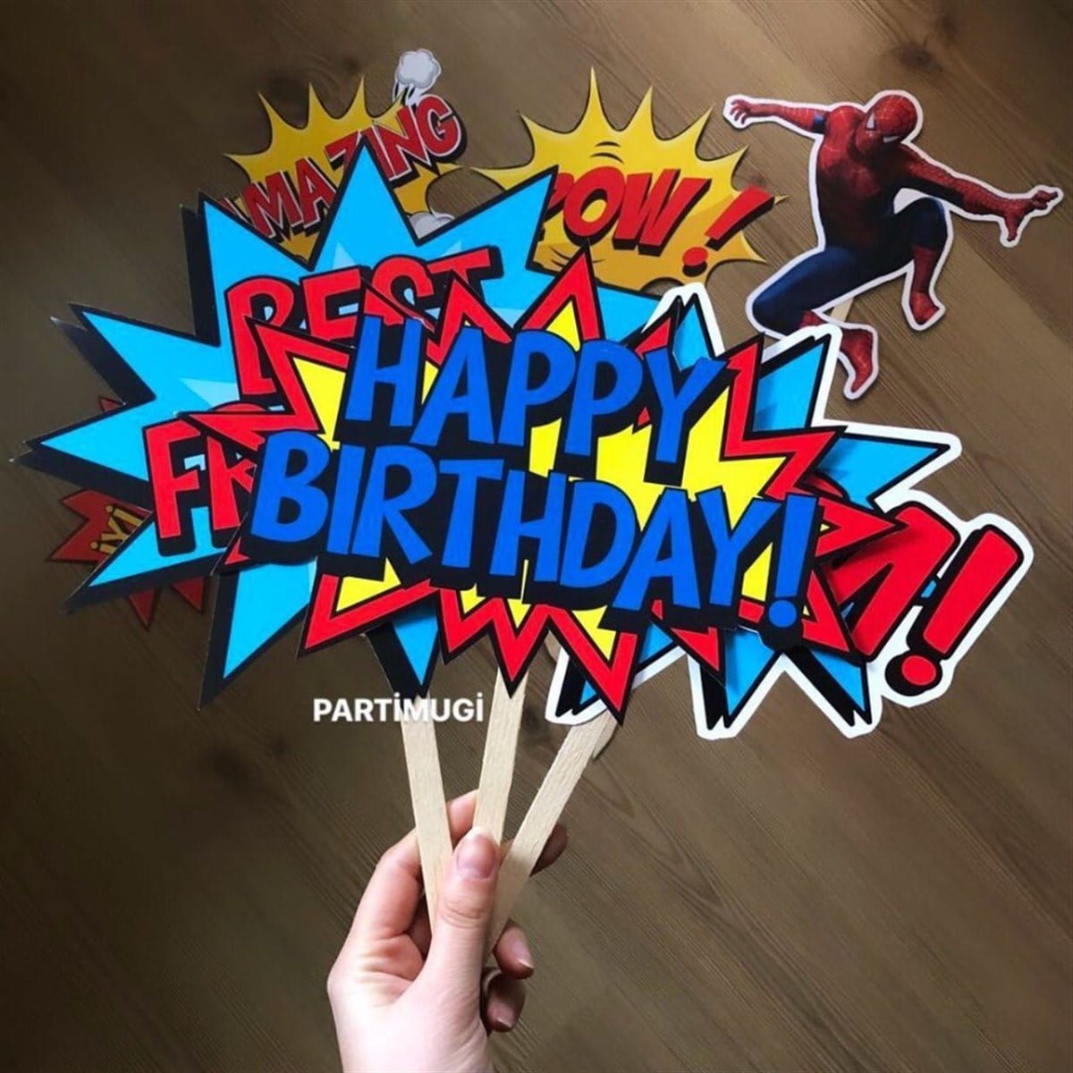 Spiderman Temalı Konuşma Balonu