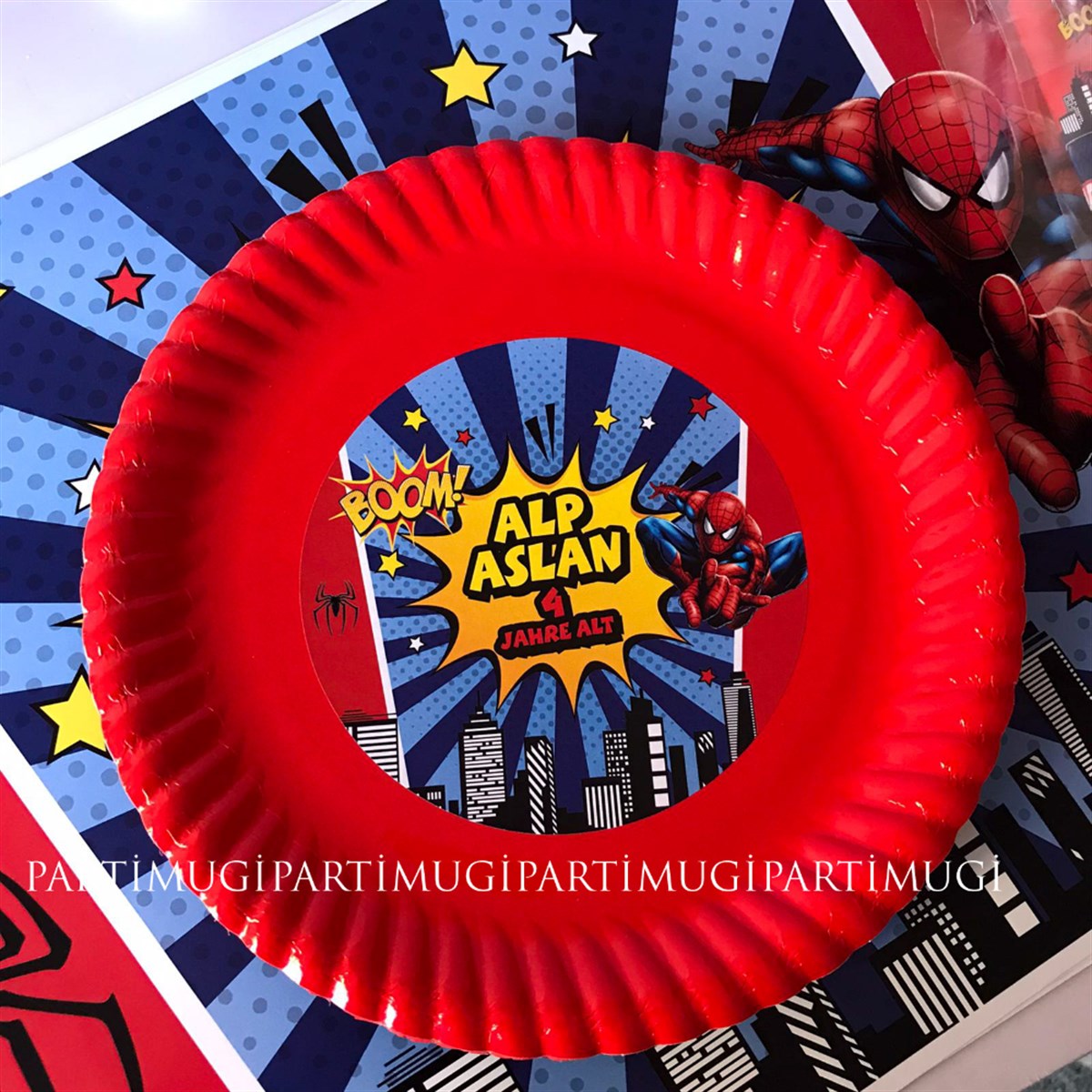 Spiderman Temalı Tabak