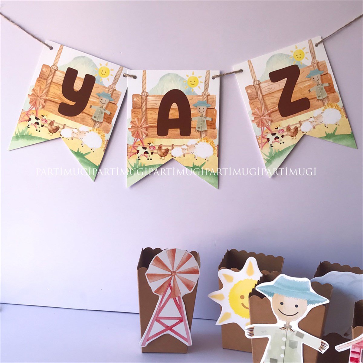 Suluboya Çiftlik Temalı Harf Banner