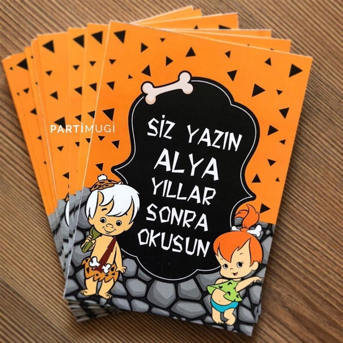 Taş Devri Temalı Anı Kartı