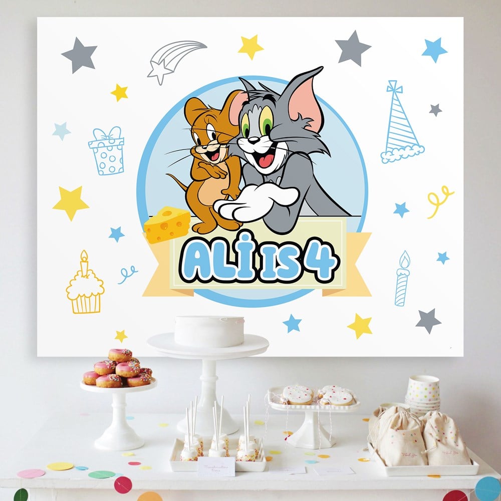 Tom ve Jerry Temalı Afiş Branda