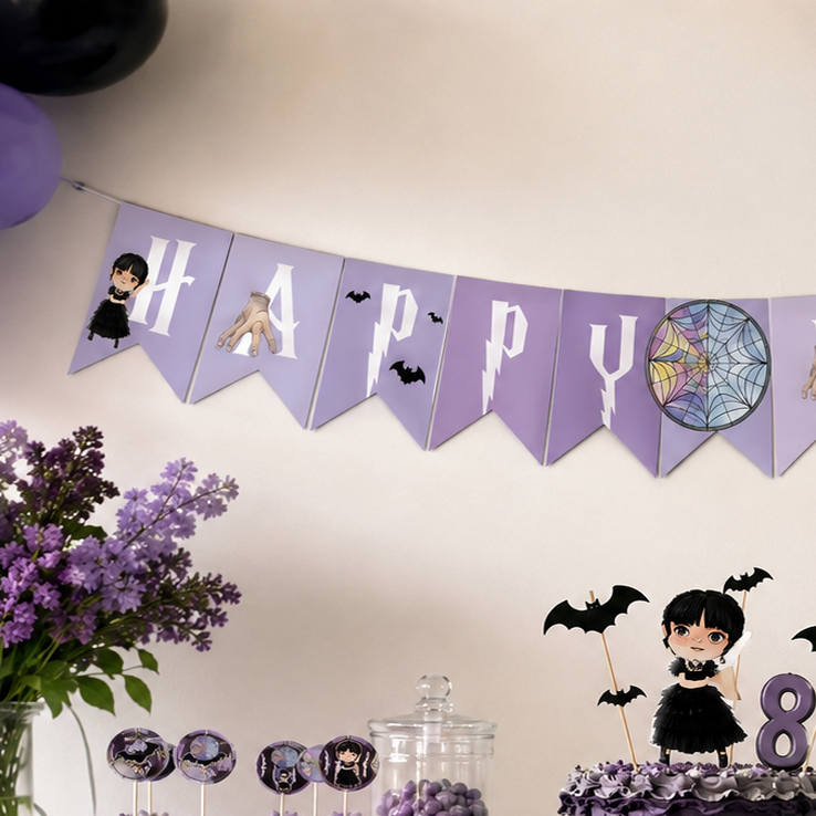 Wednesday Temalı Harf Banner