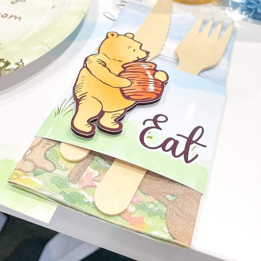 Winnie The Pooh Temalı Ahşap Servis Takımı