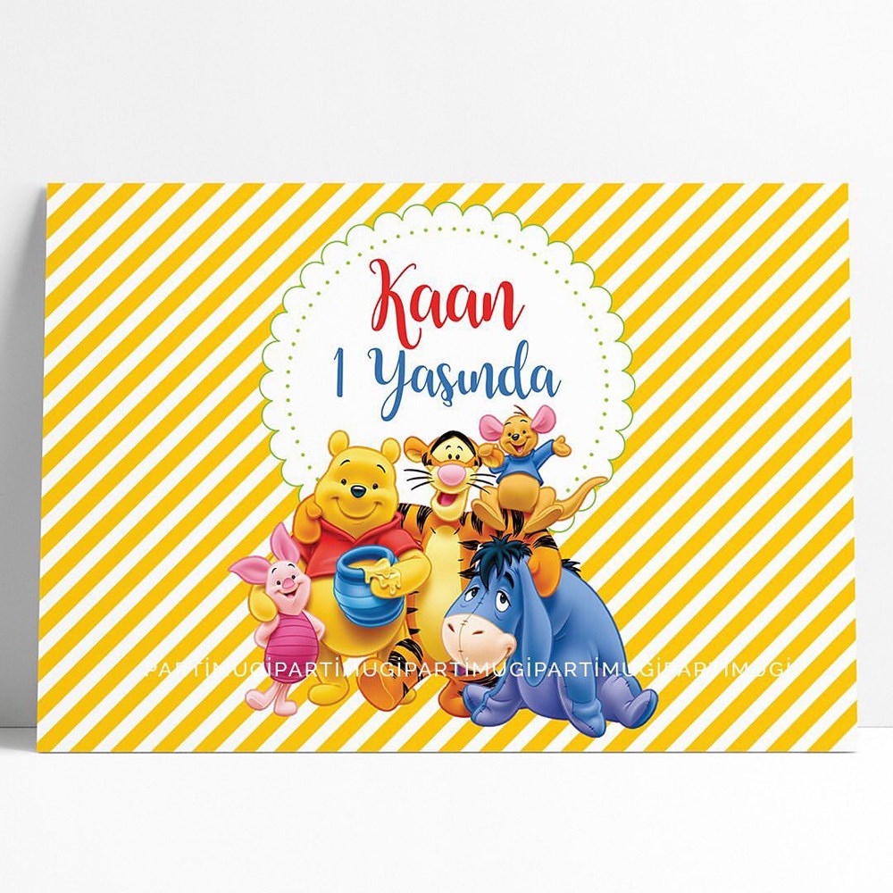 Winnie the Pooh Temalı İsimli Afiş Branda