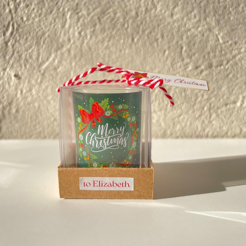 Yılbaşı Temalı Merry Christmas Hediyelik Mum