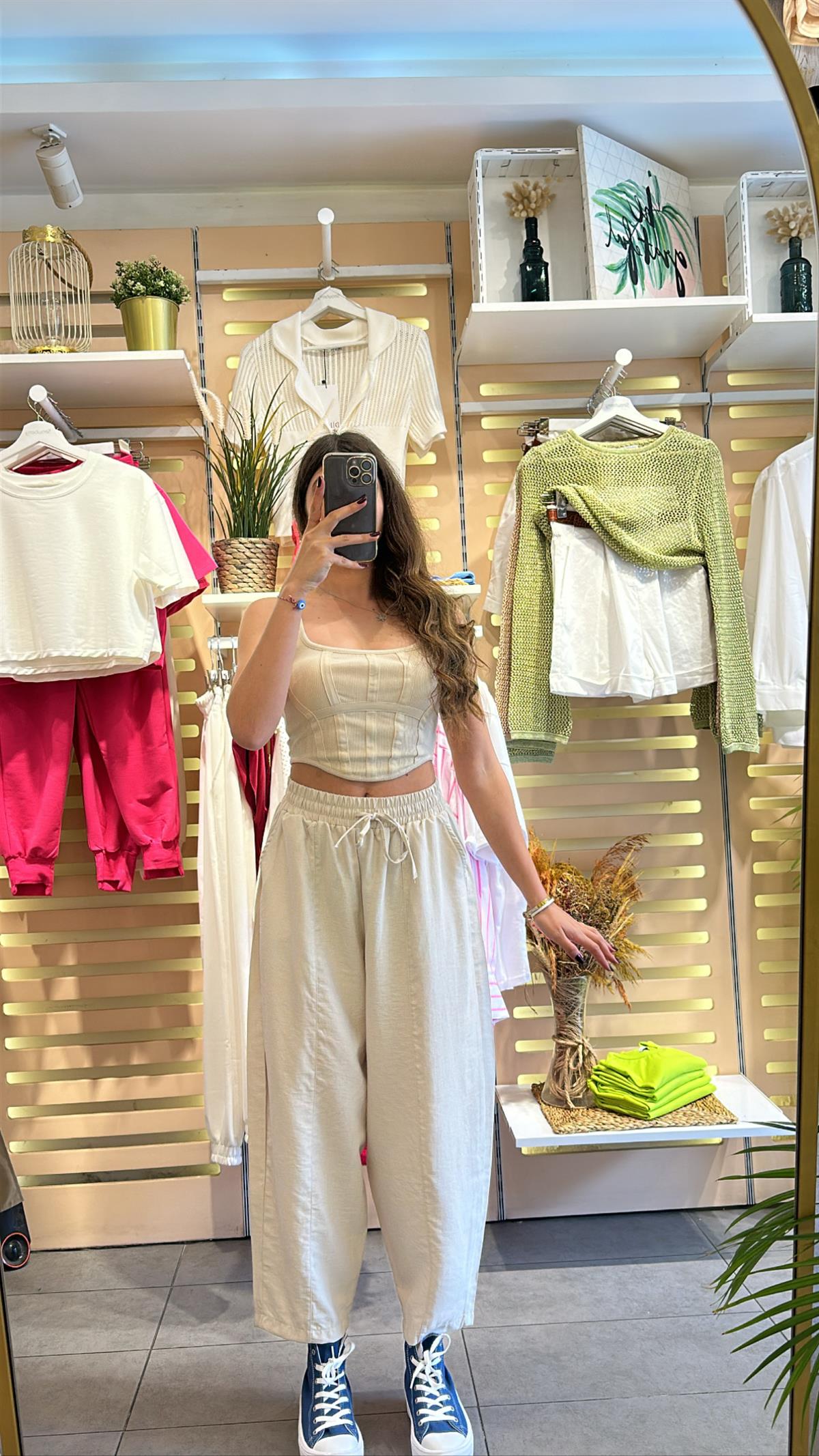  Bej Keten Şalvar | StrawberryWear