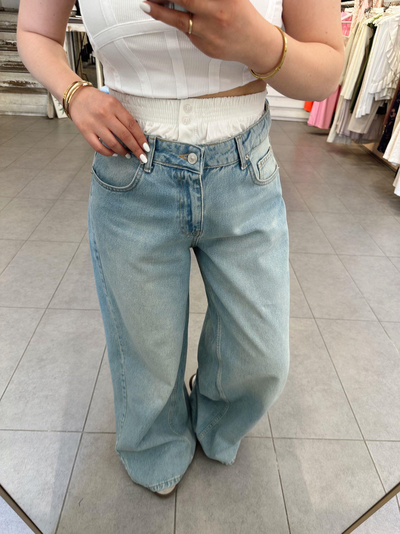 71422 Boxer Detaylı Tint Yıkama Denim Pantolon