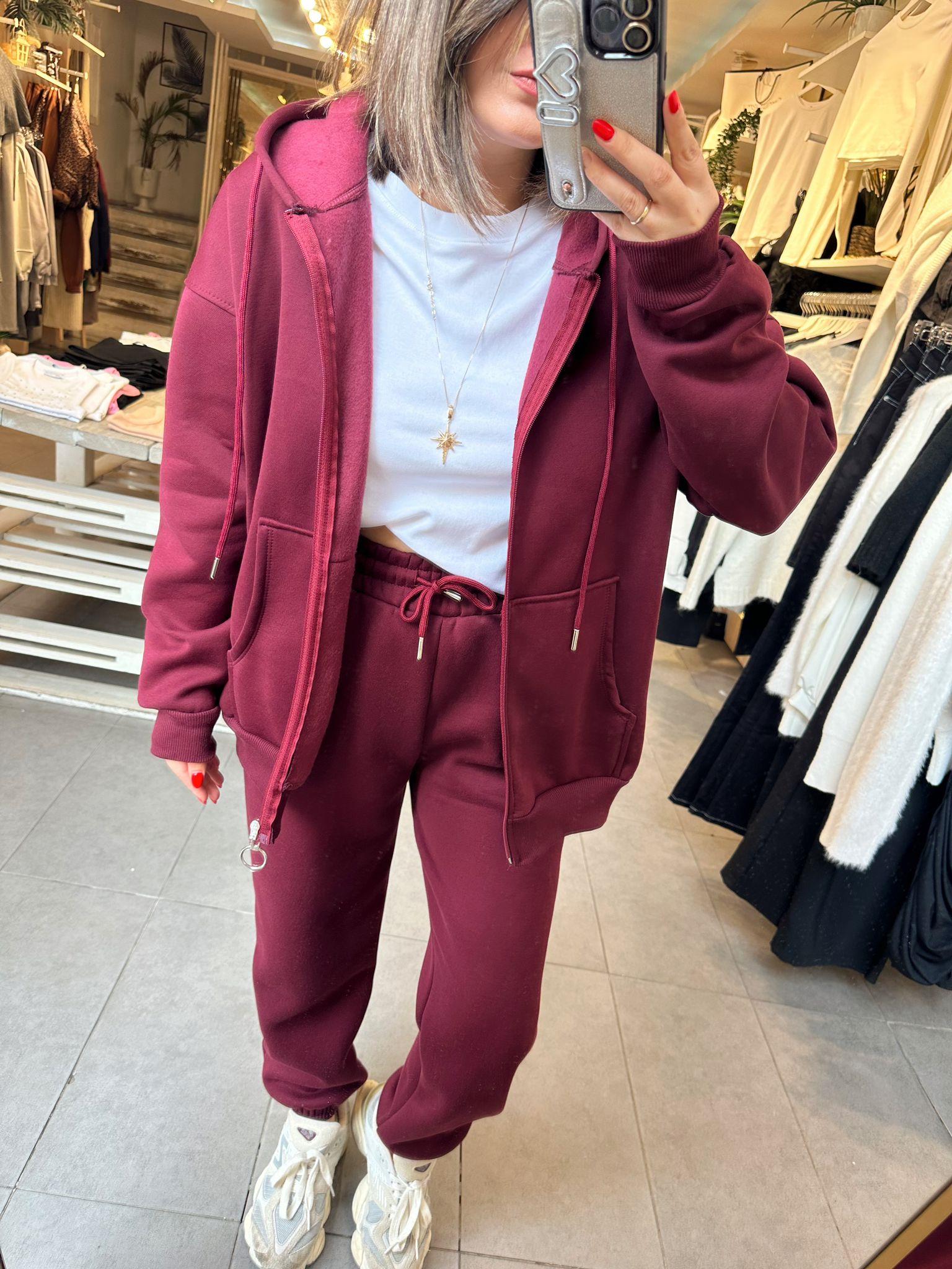 Bordo Eşofman Altı
