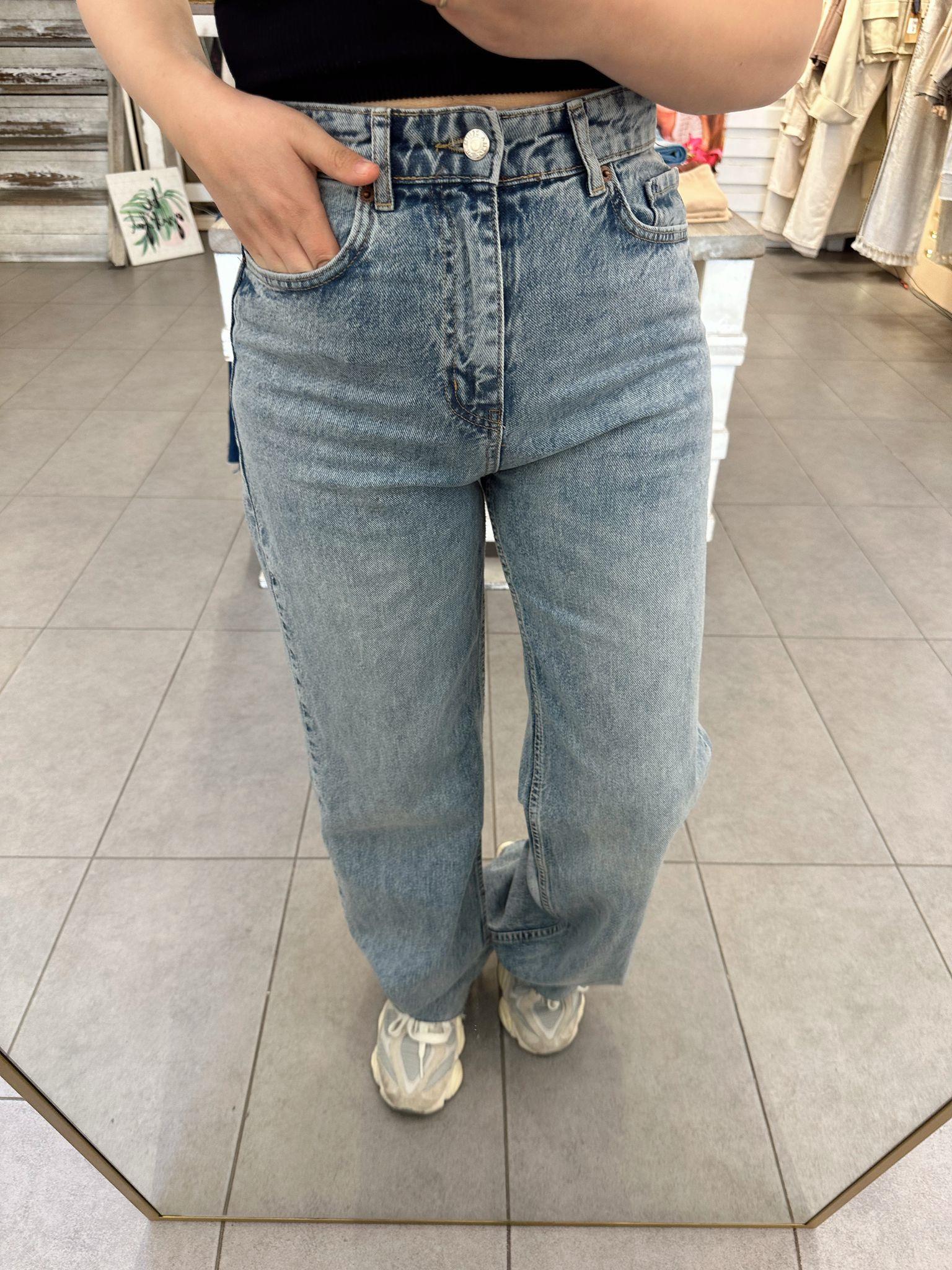 Koyu Mavi Boru Paça Jean 
