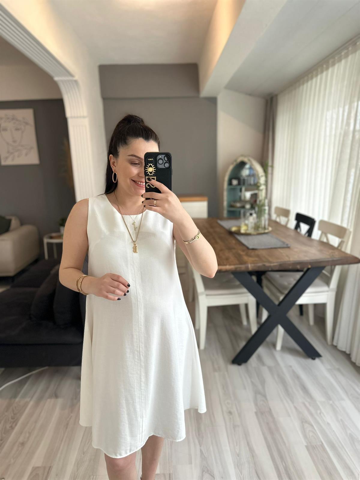 Beyaz Çan Elbise | StrawberryWear