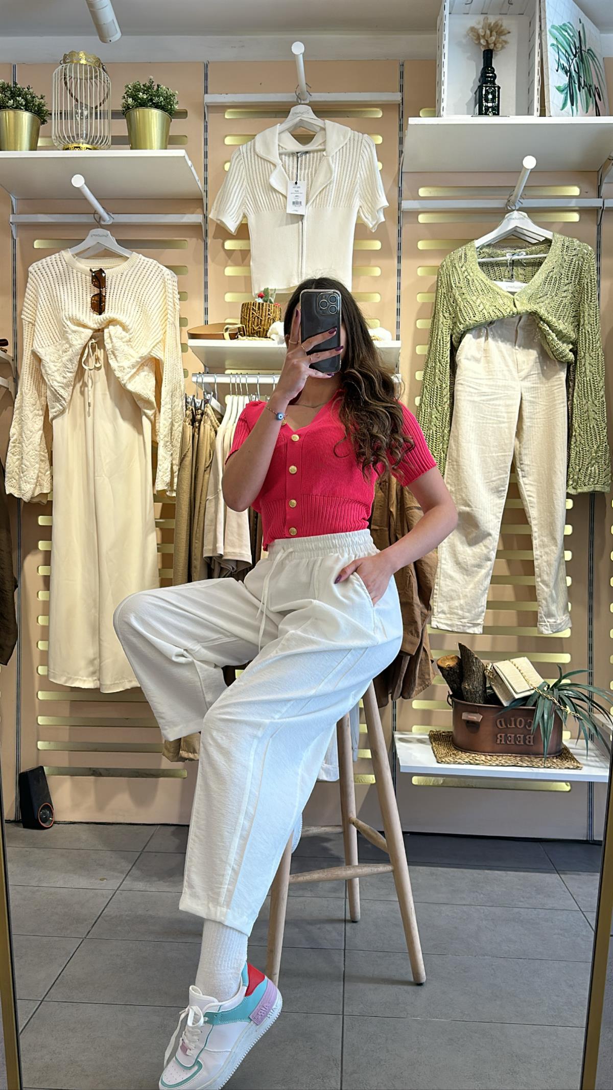 Beyaz Keten Şalvar | StrawberryWear