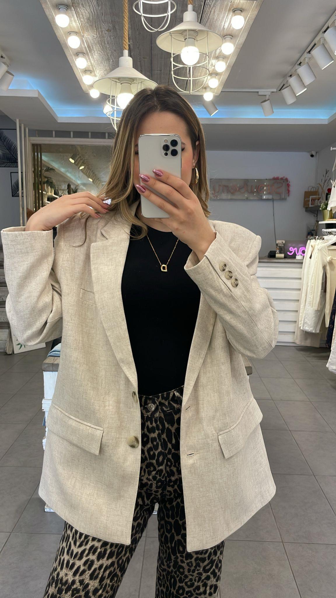 Keten Blazer Ceket 