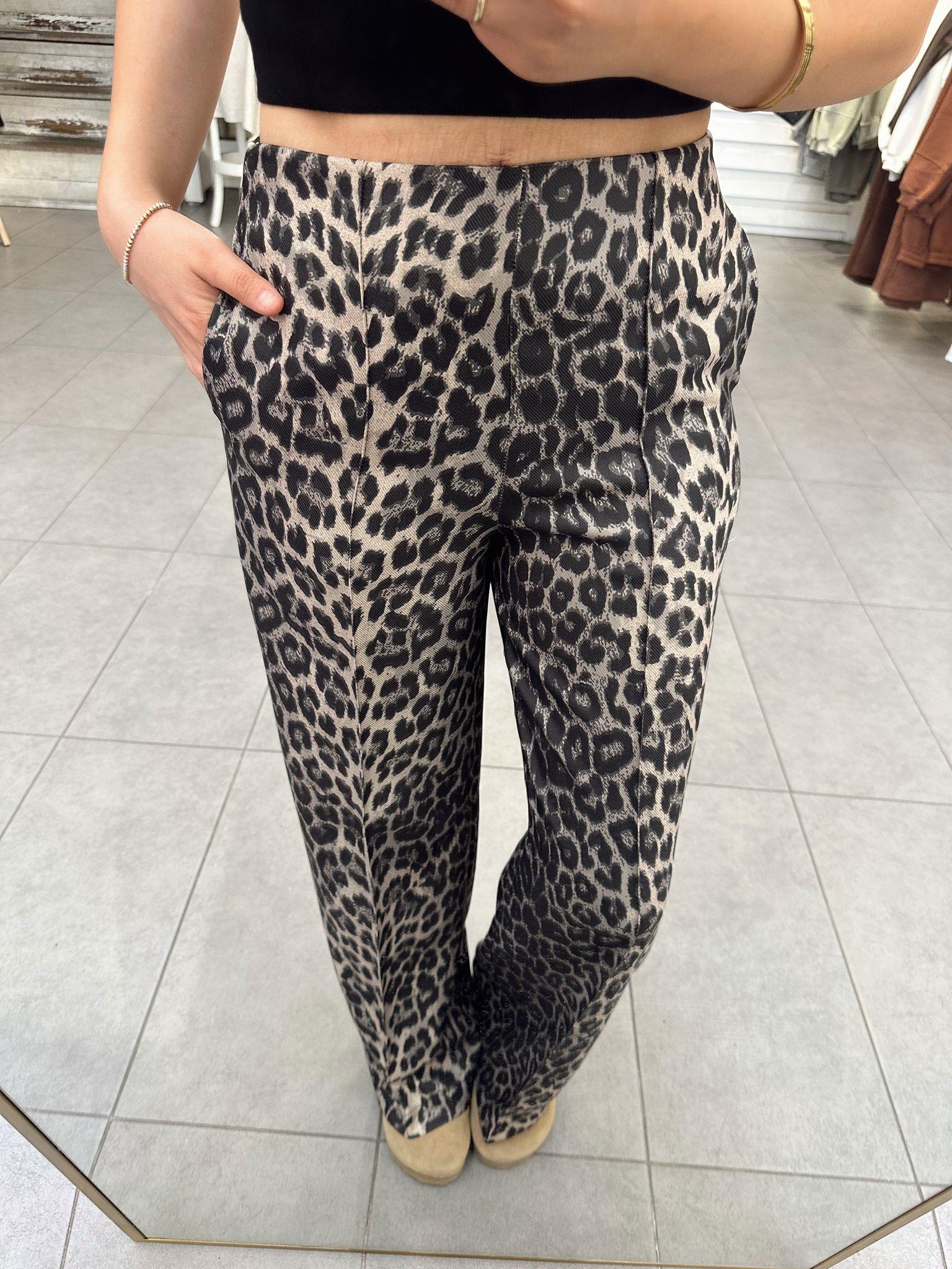 Leopar Desenli Pantolon