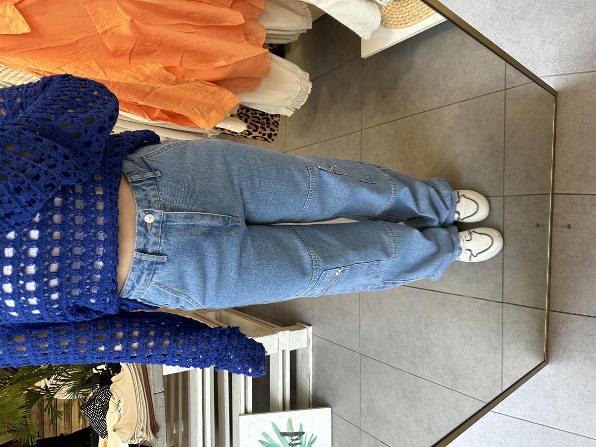 Yanı Fermuarlı Kargo Jean | StrawberryWear