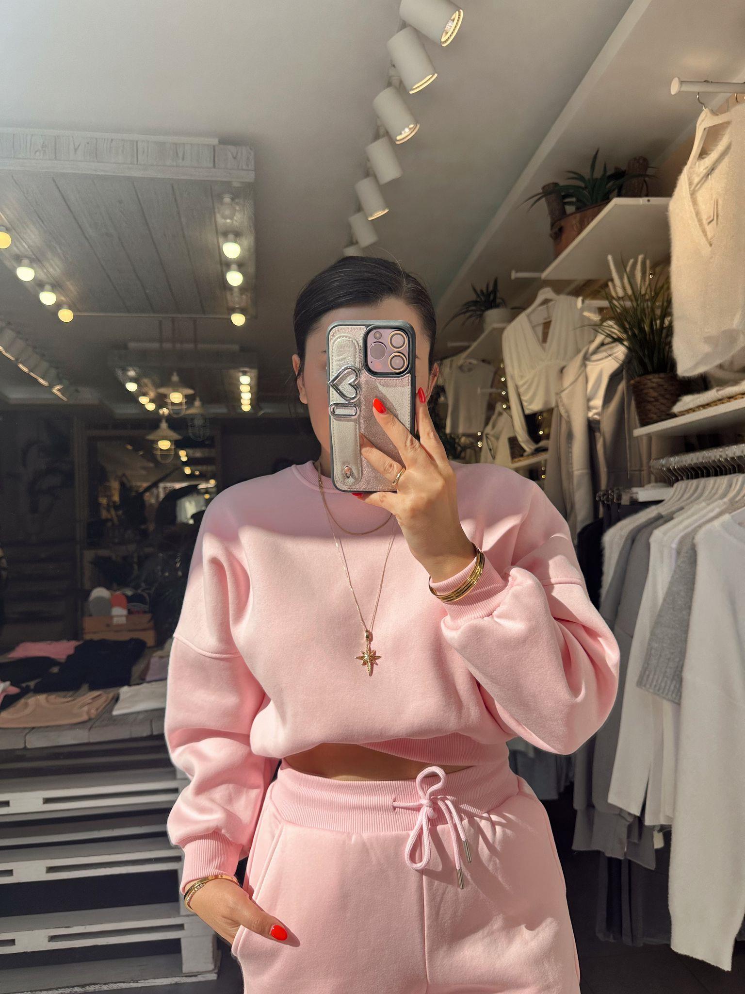 Pembe Crop Sweathirt