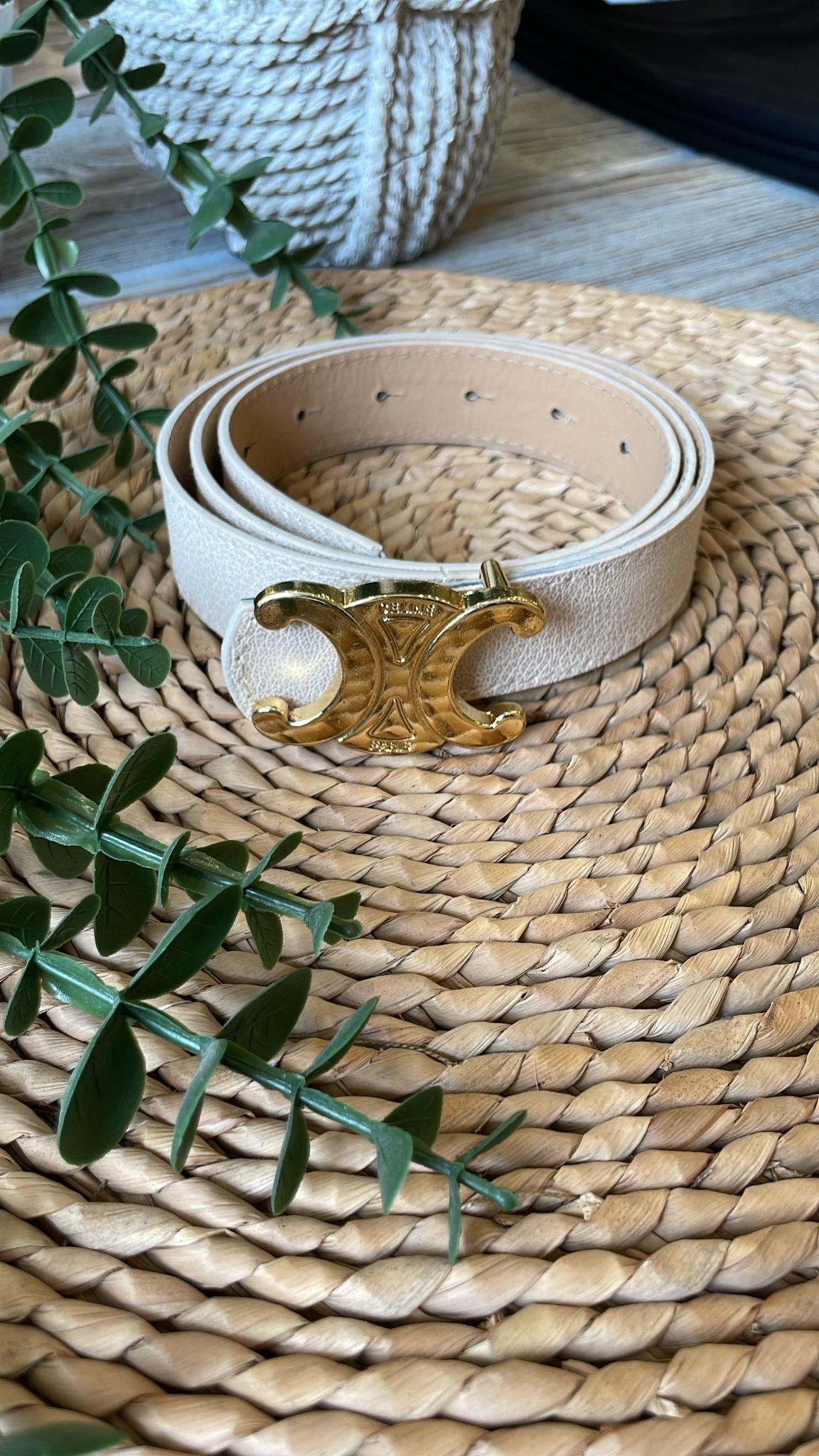 Celine Bej Gold Tokalı Kemer 