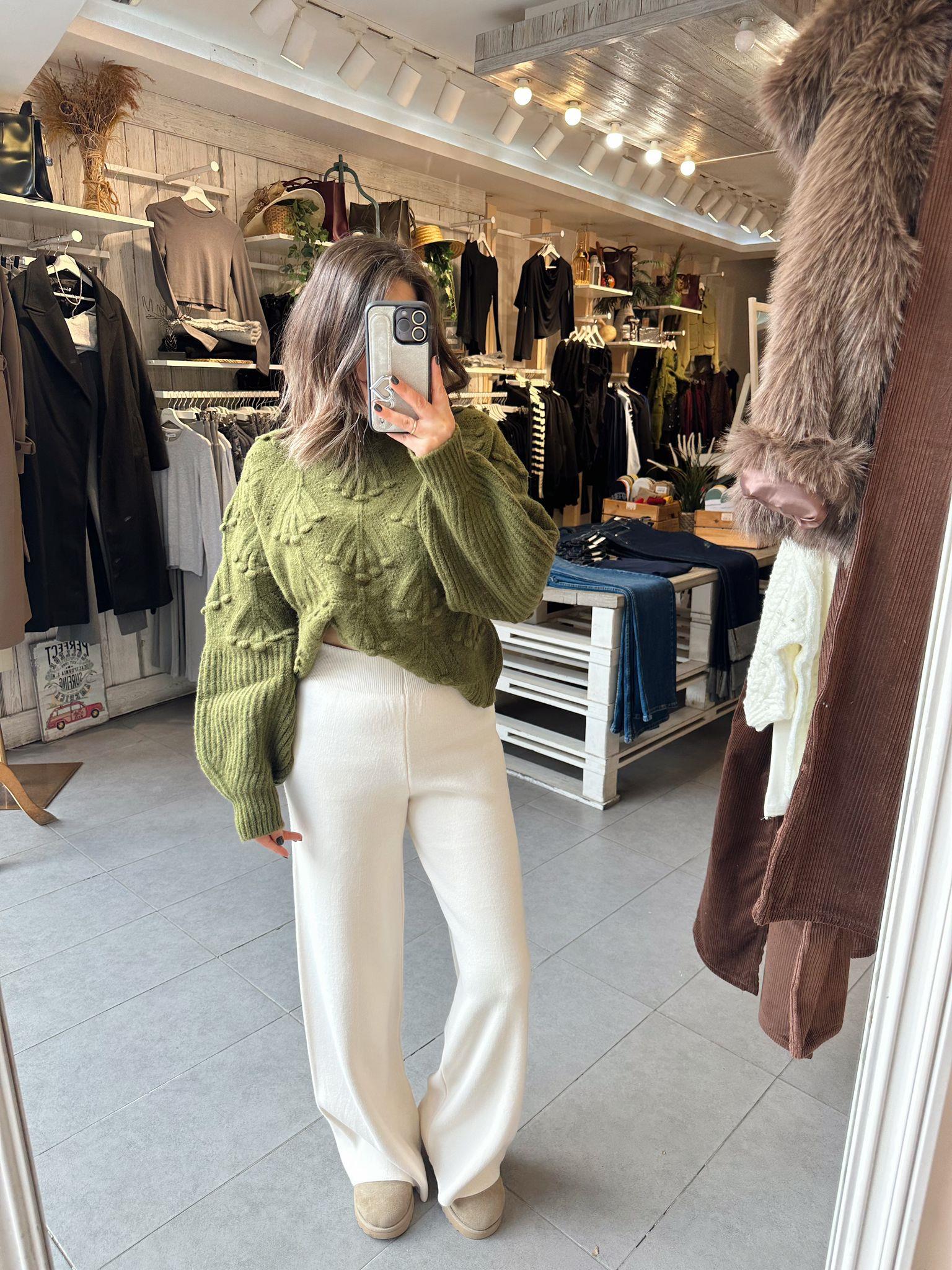 Bej Triko Pantolon 