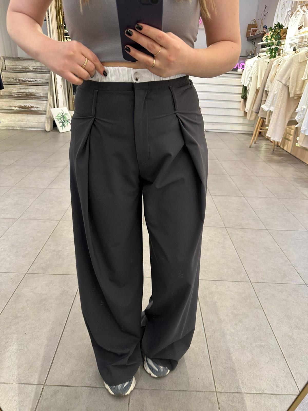 Gri Kontrast Boxer  Pantolon