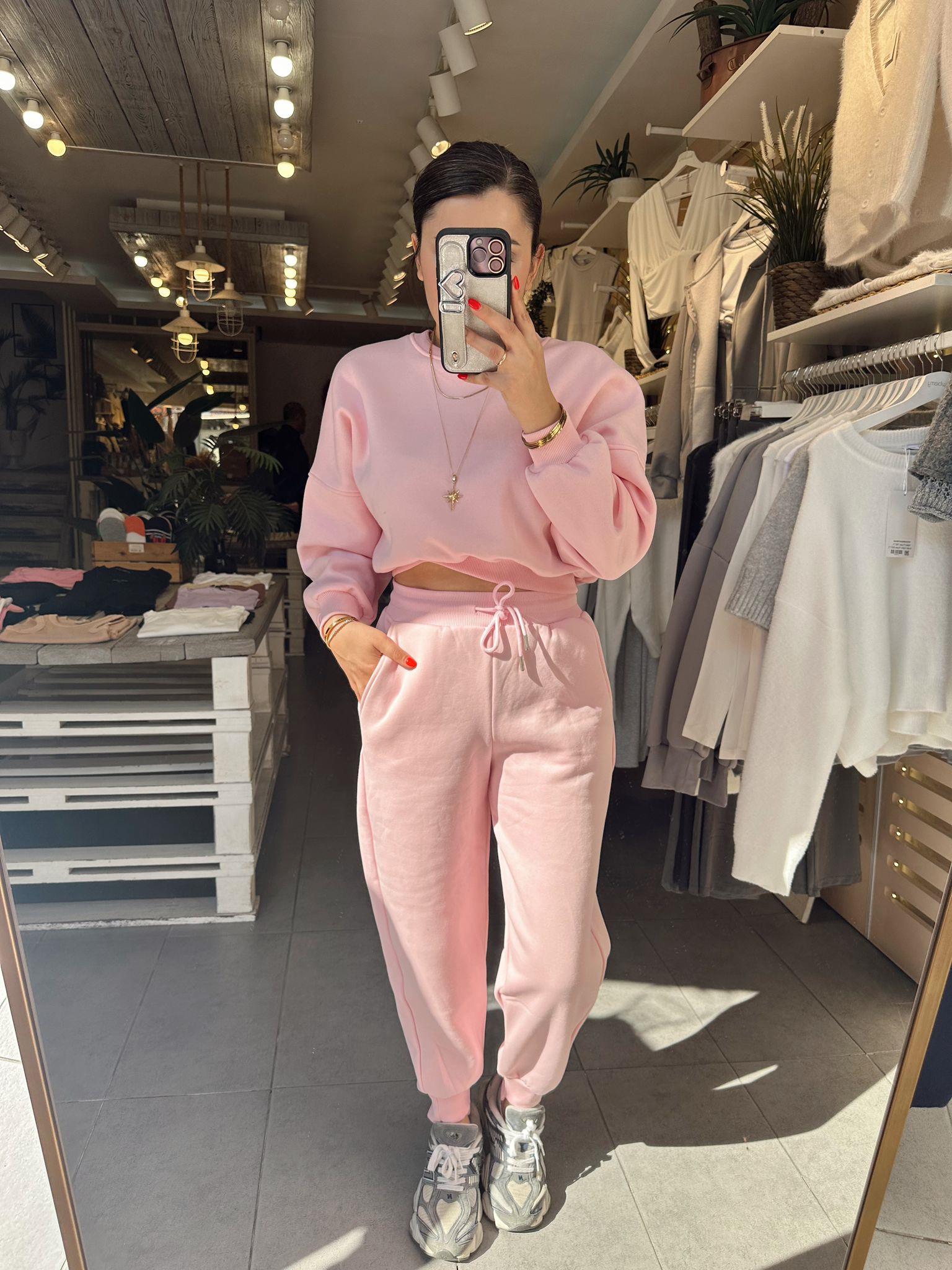 Dar Paça Pembe  Eşofman Altı 