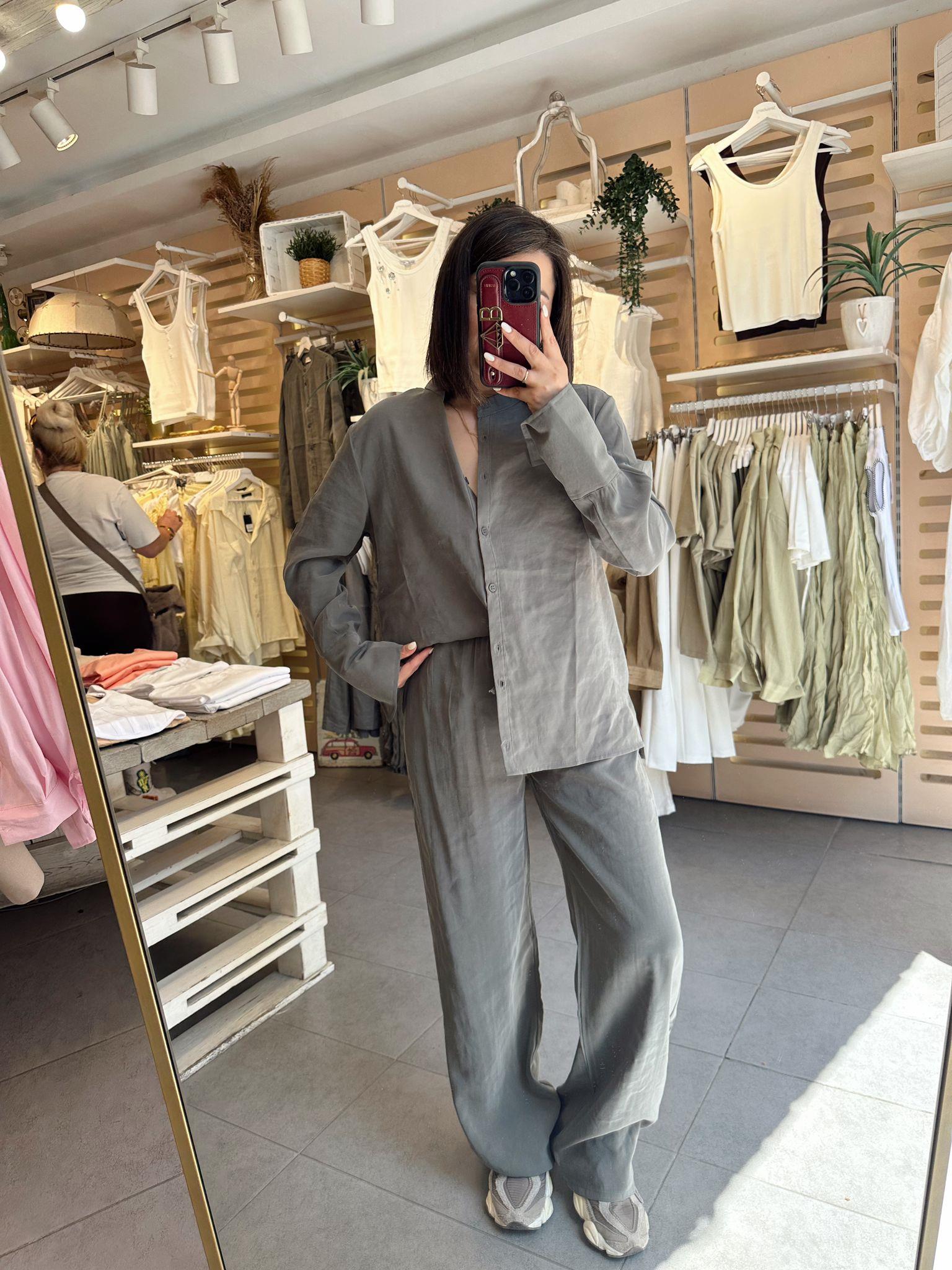 Haki Beli Lastikli Pantolon