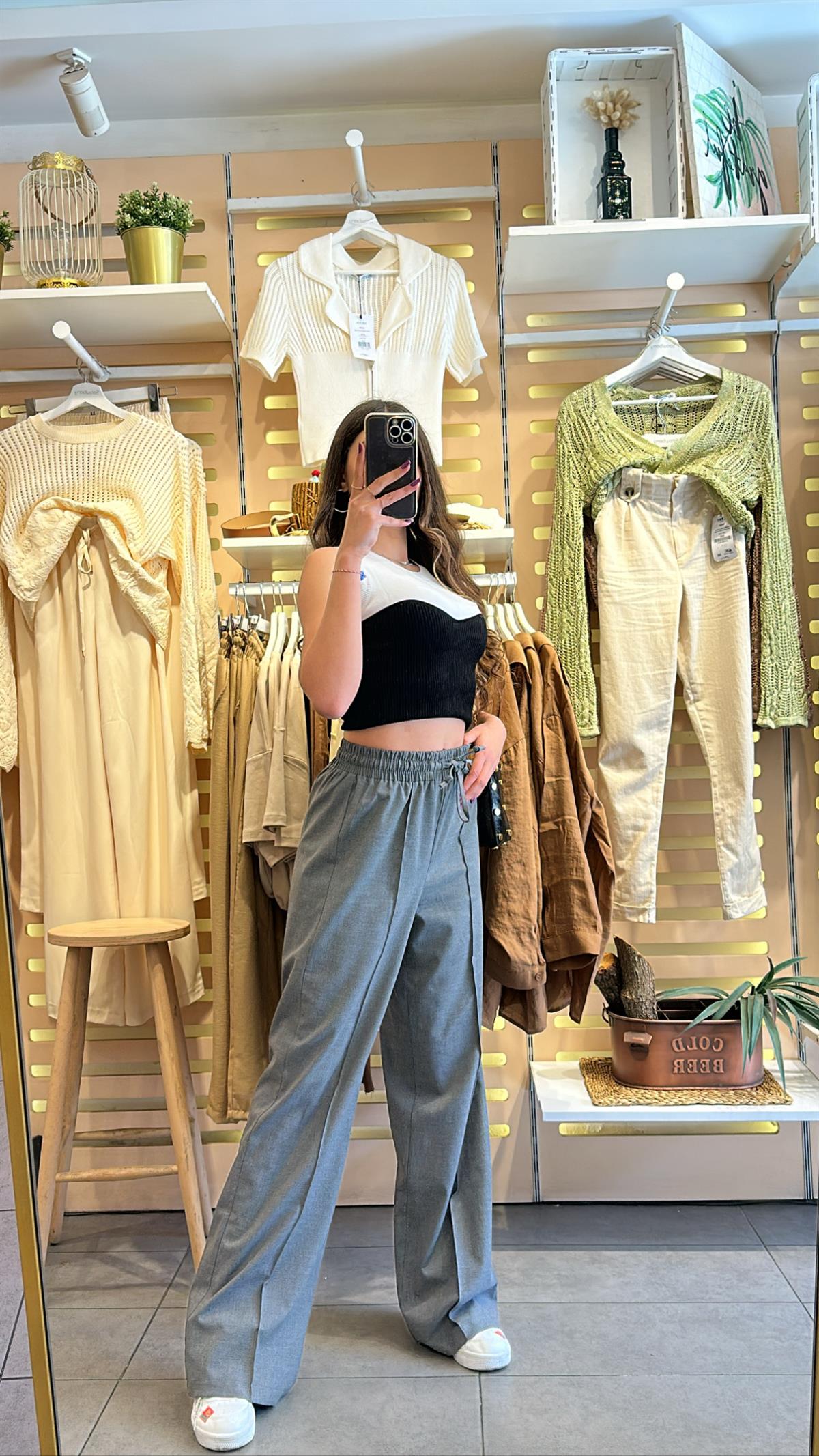 Gri Palazzo Pantolon | StrawberryWear