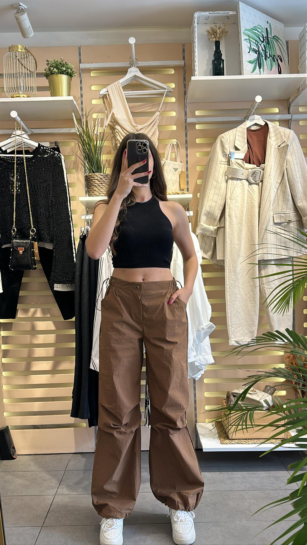Kahverengi Paraşüt pantalon | StrawberryWear